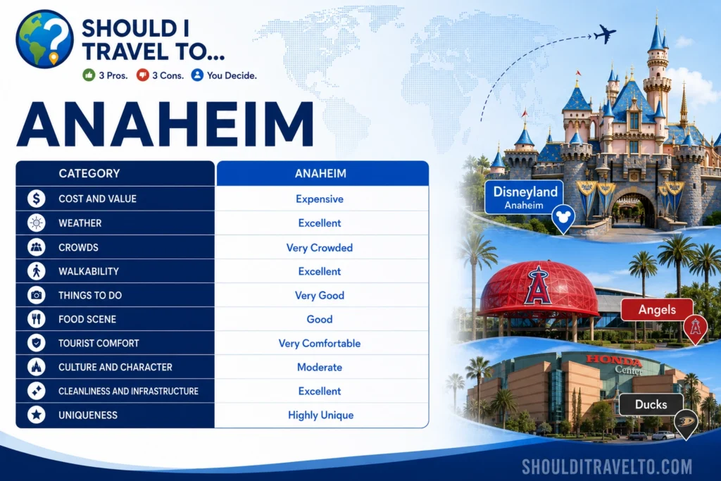Should I Travel To ... Anaheim scorecard