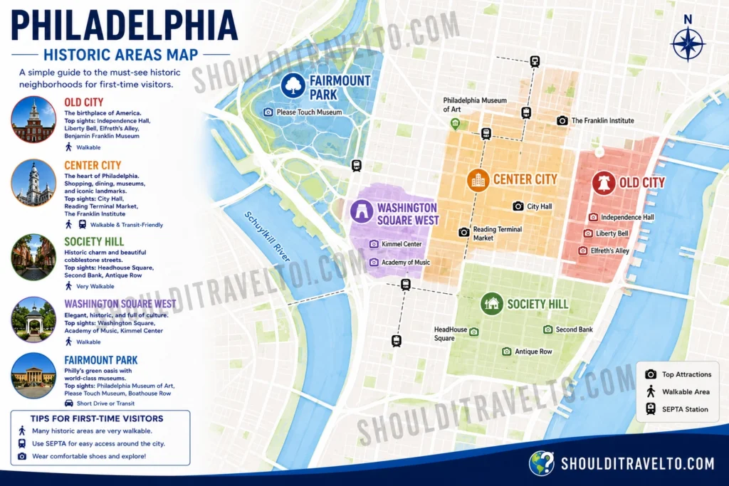 Map of historic Phialdelphia