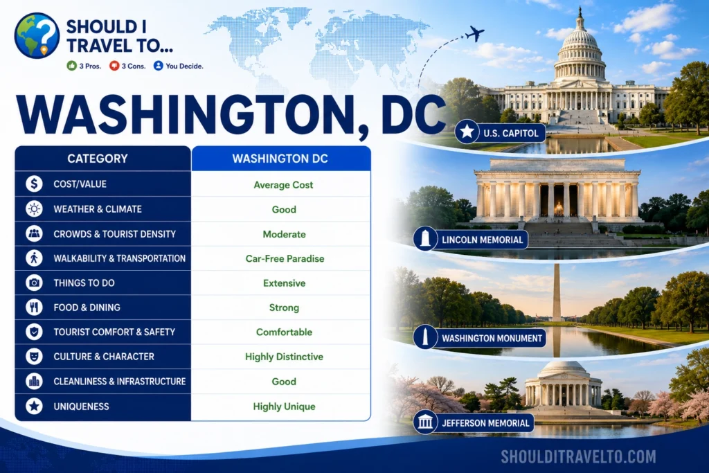 Should I Travel To ... Washington, DC, scorecard