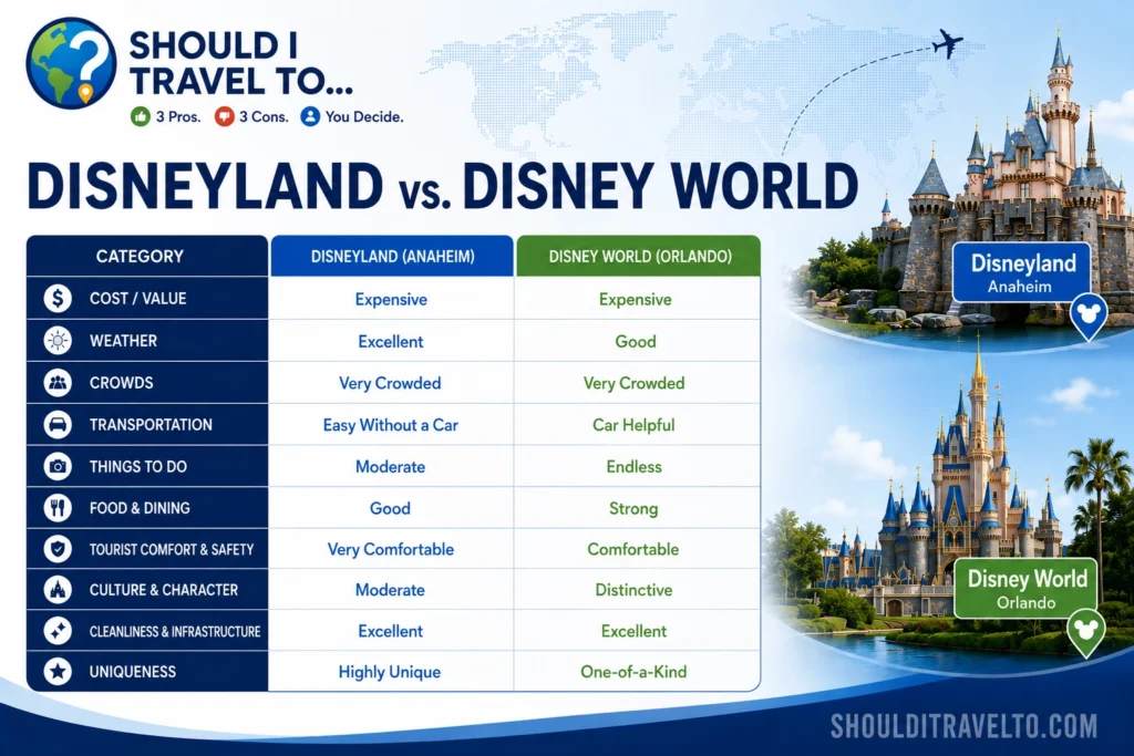 Disneyland vs. Disney World Should I Travel To ... scorecard
