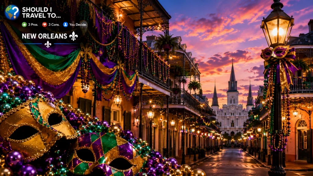 New Orleans during Mardi Gras
