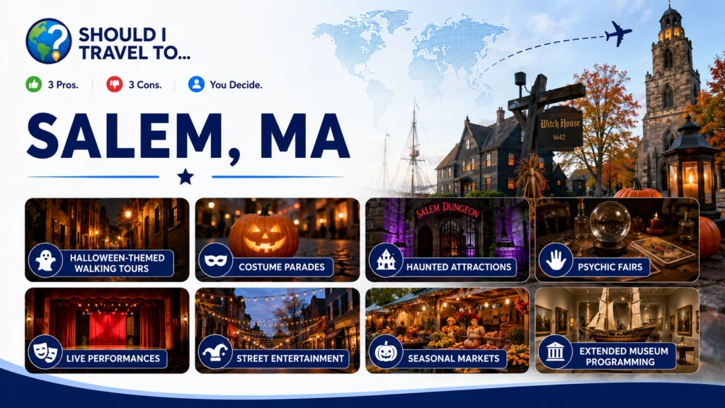 Salem, MA, in October during Haunted Happenings
