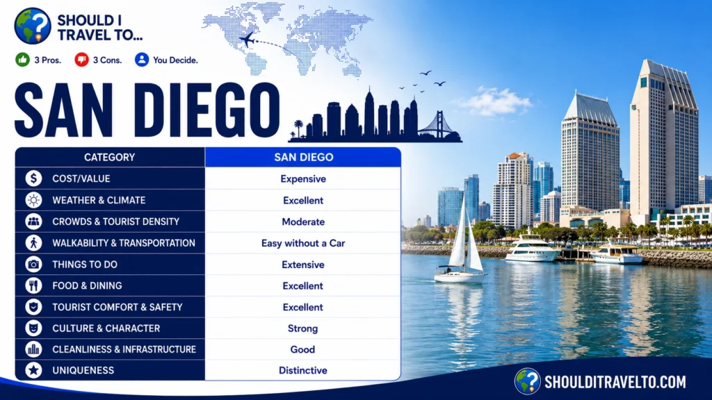 Should I Travel To ... San Diego scorecard