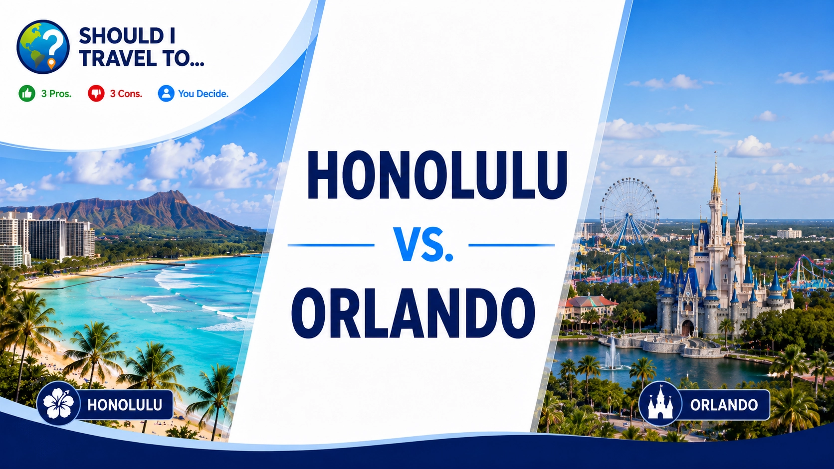 Should I Travel To ... Honolulu vs. Orlando header image