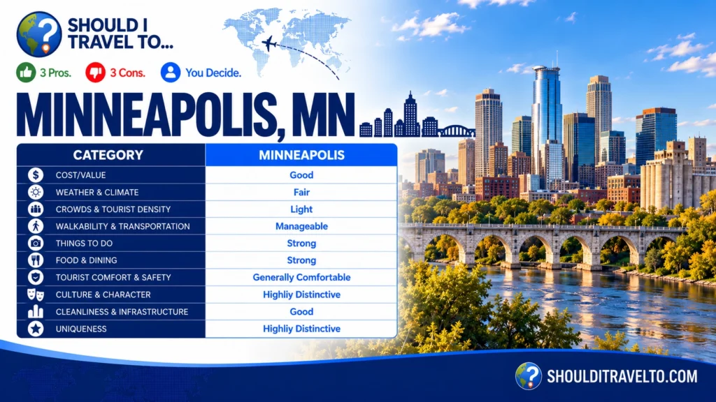 Should I Travel To ... Minneapolis, MN, scorecard