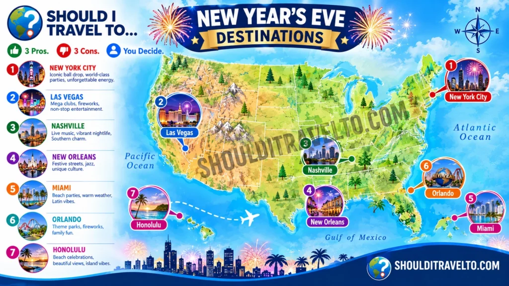map of New Year's Eve destinations for first-time visitors