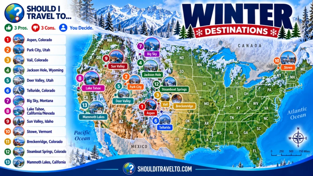 map of winter destinations for first time visitors